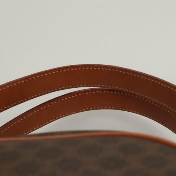 CELINE Macadam Canvas Hand Bag Pvc Leather Brown Gold - Picture 8 of 12